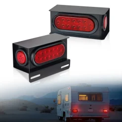 VEVOR Trailer Lights, 10-30V LED Trailer Tail Lights Kit with Stop Brake Turn Tail Clearance (Side) Lamp, Left and Right Waterproof Tow Lighting Kit for Boat Truck Camper RV Snowmobile Bus Caravan