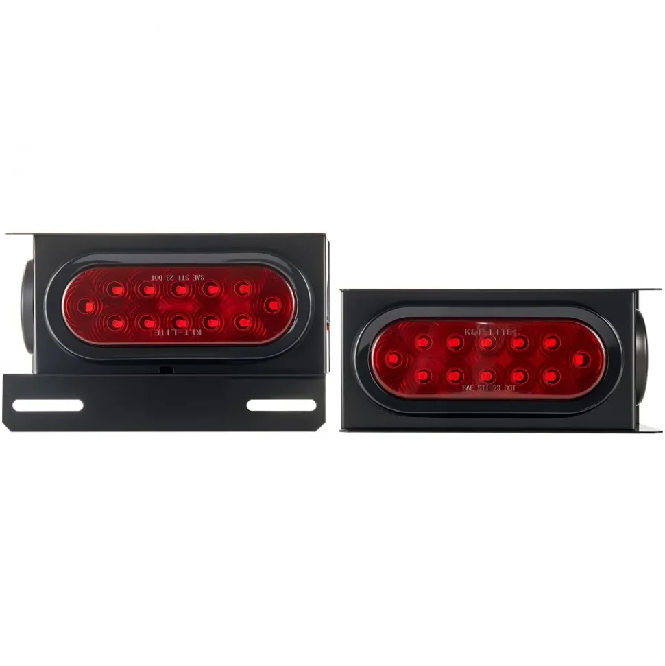 VEVOR Trailer Lights, 10-30V LED Trailer Tail Lights Kit with Stop Brake Turn Tail Clearance (Side) Lamp, Left and Right Waterproof Tow Lighting Kit for Boat Truck Camper RV Snowmobile Bus Caravan