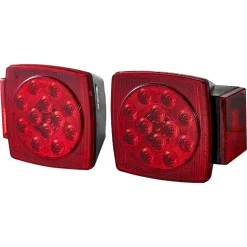 VEVOR Trailer Lights, 12V LED Trailer Tail Lights Kit with Stop Brake Turn Tail License Plate Clearance Lamp, Waterproof Tow Lighting Kit with Wiring Harness for Boat Truck Camper RV Snowmobile Bus