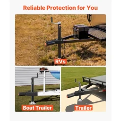 VEVOR Trailer Lock, Fits 2 & 2-5/16-Inch Bulldog Trailer Couplers, Heavy Duty Hitch Lock with 3 Keys Secures Security Chains, Corrision-resistant, Anti-Theft RV Trailer Locks for RV, Trailer, Boat