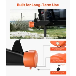 VEVOR Trailer Lock, Fits 1-7/8, 2 & 2-5/16-Inch Straight Tongue Ball Couplers, Heavy Duty Hitch Lock with 4 Keys Secures Security Chains, Anti-Theft RV Trailer Locks for RV, Trailer, Boat