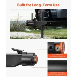 VEVOR Trailer Lock, Fits 2 & 2-5/16-Inch Straight Tongue Ball Couplers, Heavy Duty Hitch Lock with 3 Keys Secures Security Chains, Anti-Theft RV Trailer Tongue Locks for RV, Trailer, Boat