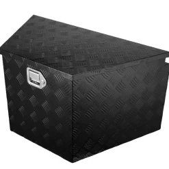 VEVOR Trailer Tongue Box, Aluminum Alloy Diamond Plate Tongue Box Tool Chest, Heavy Duty Trailer Box Storage with Lock and Keys, Utility Trailer Tongue Box for Pickup Truck, RV, Trailer, 33