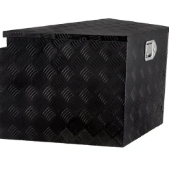 VEVOR Trailer Tongue Box, Aluminum Alloy Diamond Plate Tongue Box Tool Chest, Heavy Duty Trailer Box Storage with Lock and Keys, Utility Trailer Tongue Box for Pickup Truck, RV, Trailer, 33