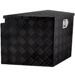 VEVOR Trailer Tongue Box, Aluminum Alloy Diamond Plate Tongue Box Tool Chest, Heavy Duty Trailer Box Storage with Lock and Keys, Utility Trailer Tongue Box for Pickup Truck, RV, Trailer, 39