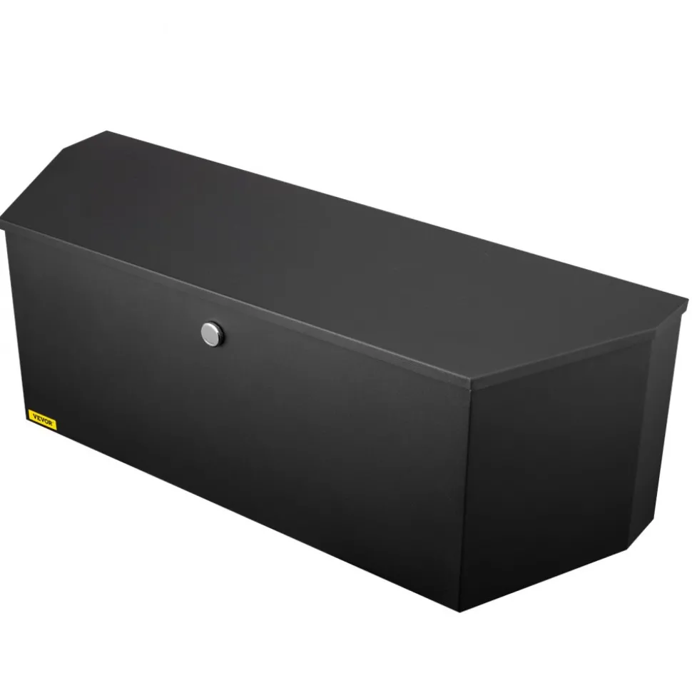 VEVOR Trailer Tongue Box, Carbon Steel Tongue Box Tool Chest, Heavy Duty Trailer Box Storage with Lock and Keys, Utility Trailer Tongue Tool Box for Pickup Truck Bed, RV Trailer, 36"x12"x12"