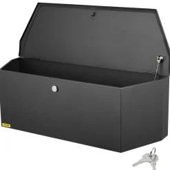 VEVOR Trailer Tongue Box, Carbon Steel Tongue Box Tool Chest, Heavy Duty Trailer Box Storage with Lock and Keys, Utility Trailer Tongue Tool Box for Pickup Truck Bed, RV Trailer, 36