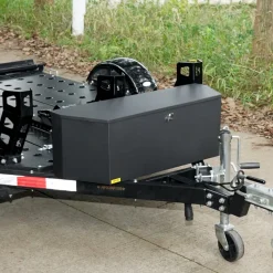 VEVOR Trailer Tongue Box, Carbon Steel Tongue Box Tool Chest, Heavy Duty Trailer Box Storage with Lock and Keys, Utility Trailer Tongue Tool Box for Pickup Truck Bed, RV Trailer, 36