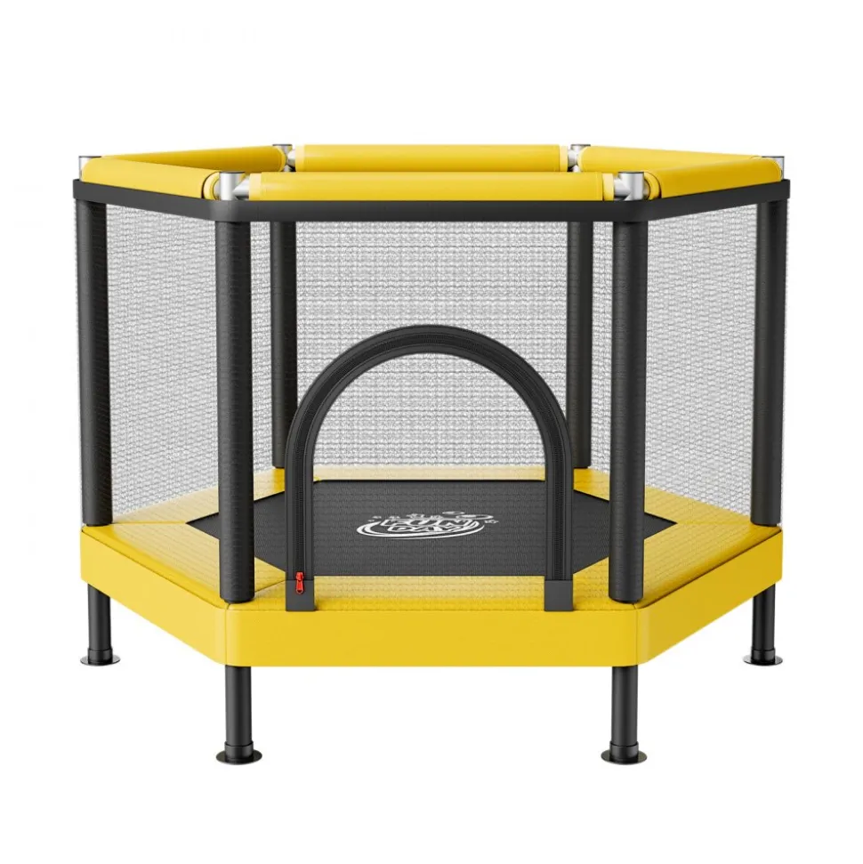 VEVOR Trampoline for Kids, Toddler Mini Trampoline, 132 lbs Capacity Indoor Outdoor Play Toys with Enclosure Net and Basketball Hoop, Easy to Assemble, Christmas Toys Birthday Gifts for Girls Boys