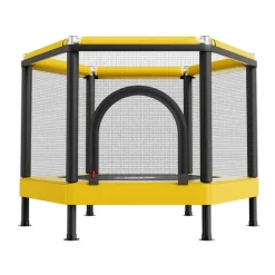 VEVOR Trampoline for Kids, Toddler Mini Trampoline, 132 lbs Capacity Indoor Outdoor Play Toys with Enclosure Net and Basketball Hoop, Easy to Assemble, Christmas Toys Birthday Gifts for Girls Boys