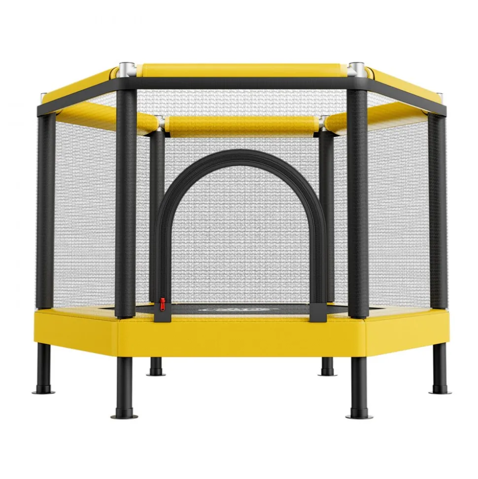 VEVOR Trampoline for Kids, Toddler Mini Trampoline, 132 lbs Capacity Indoor Outdoor Play Toys with Enclosure Net and Basketball Hoop, Easy to Assemble, Christmas Toys Birthday Gifts for Girls Boys
