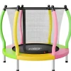 VEVOR Trampoline for Kids, Toddler Mini Trampoline, 132 lbs Capacity Indoor Outdoor Play Toys with Enclosure Net and Basketball Hoop, Easy to Assemble, Christmas Toys Birthday Gifts for Girls Boys