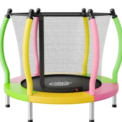 VEVOR Trampoline for Kids, Toddler Mini Trampoline, 132 lbs Capacity Indoor Outdoor Play Toys with Enclosure Net and Basketball Hoop, Easy to Assemble, Christmas Toys Birthday Gifts for Girls Boys