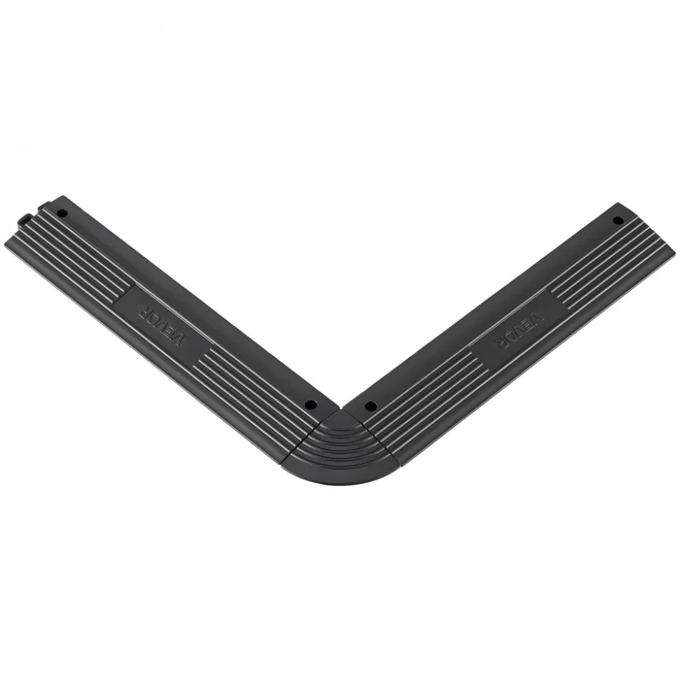 VEVOR Transition Edge Kit, 11-Piece, Durable Straight Garage Floor Edging, PP Material, Easy Installation, Edge Protection for Wet Area Restaurant Pool, Only Compatible with VEVOR Drainage Mats, Black