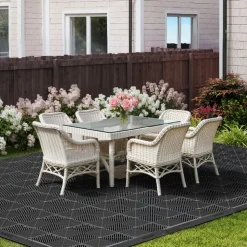 VEVOR Transition Edge Kit, 11-Piece, Durable Straight Garage Floor Edging, PP Material, Easy Installation, Edge Protection for Wet Area Restaurant Pool, Only Compatible with VEVOR Drainage Mats, Black