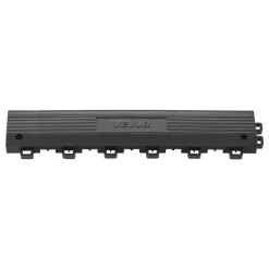 VEVOR Transition Edge Kit, 11-Piece, Durable PP Interlocking Modular Garage Floor Edging, Easy Installation, Edge Protection for Wet Area Restaurant, Only Compatible with VEVOR Drainage Mats, Black