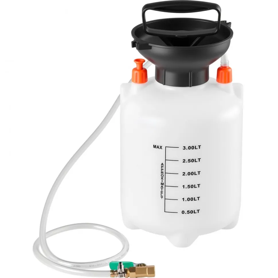 VEVOR Transmission Fluid Pump, 3 L Capacity, Manual Fluid Transfer Pump with 47 in Long Horse & HDPE Tank, Transmission Oil Pump with PTFE Tape, Manual Automotive Oil Filling System for Cars, Boats