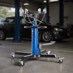VEVOR Transmission Jack, 33"-67" High Lift, 1100 lbs Hydraulic Telescoping Transmission Jack, 2-Stage Floor Jack Stand 1/2 Ton Capacity with Foot Pedal, 360° Swivel Wheel, Garage/Shop Lift Hoist