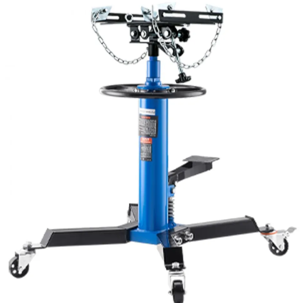 VEVOR Transmission Jack, 33"-67" High Lift, 1100 lbs Hydraulic Telescoping Transmission Jack, 2-Stage Floor Jack Stand 1/2 Ton Capacity with Foot Pedal, 360° Swivel Wheel, Garage/Shop Lift Hoist