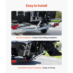 VEVOR Transom Saver, 23-35 in, Adjustable Boat Transom Saver with Composite Head, Corrosion-Resistant Easy-to-Install Transom Savers for Less Than 100 HP Outboard Motor , Fit for Roller & Trailer