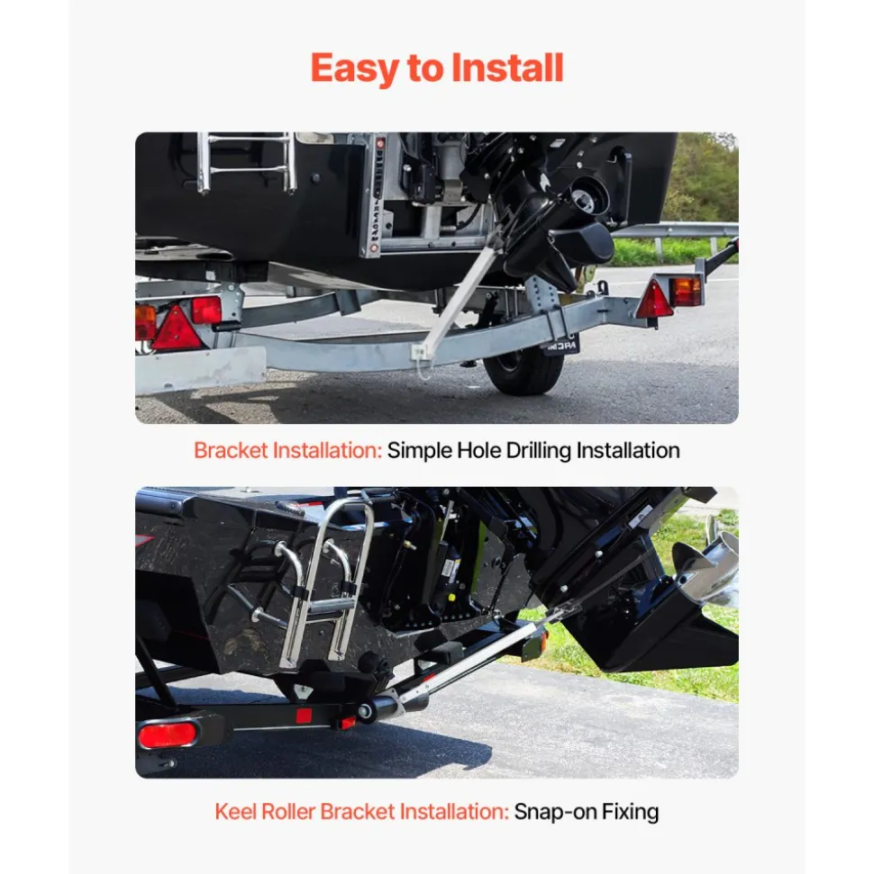VEVOR Transom Saver, 23-35 in, Adjustable Boat Transom Saver with Composite Head, Corrosion-Resistant Easy-to-Install Transom Savers for Less Than 100 HP Outboard Motor , Fit for Roller & Trailer