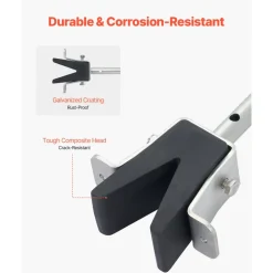 VEVOR Transom Saver, 23.6-59 in, Adjustable Boat Transom Saver with Composite Head, Corrosion-Resistant Easy-to-Install Transom Savers for Less Than 150 HP Outboard Motor , Fit for Roller & Trailer