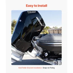 VEVOR Transom Saver, 23.6-59 in, Adjustable Boat Transom Saver with Composite Head, Corrosion-Resistant Easy-to-Install Transom Savers for Less Than 150 HP Outboard Motor , Fit for Roller & Trailer