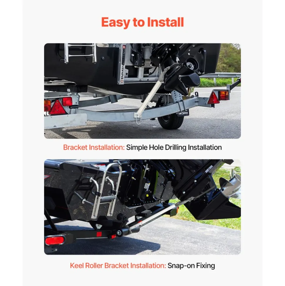 VEVOR Transom Saver, 24-36 in, Adjustable Boat Transom Saver with Heavy-Duty Head, Corrosion-Resistant Easy-to-Install Transom Savers for Less Than 100 HP Outboard Motor , Fit for Roller & Trailer
