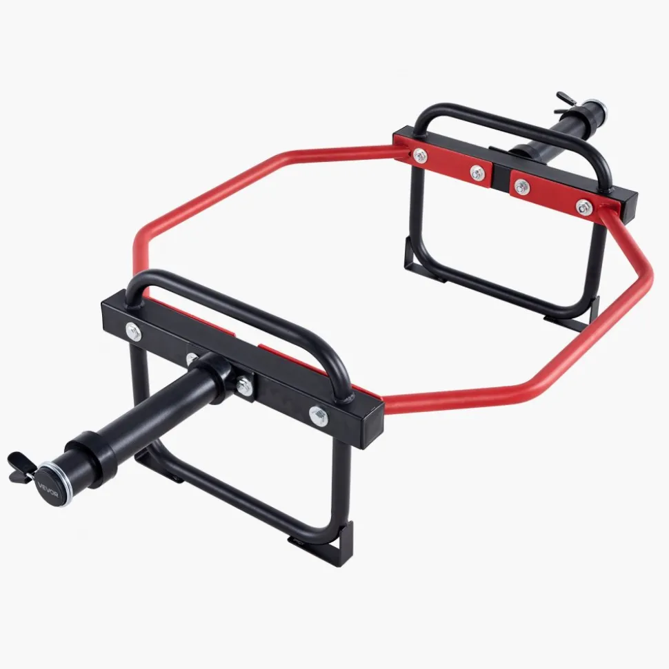 VEVOR Trap Bar Hex Bar, 2-Inch Hex Barbell, 500 LBS Capacity Shrug Bars, Weightlifting and Strength Training Equipment, Home Gym for Squats, Deadlifts, Shoulder Presses, Red
