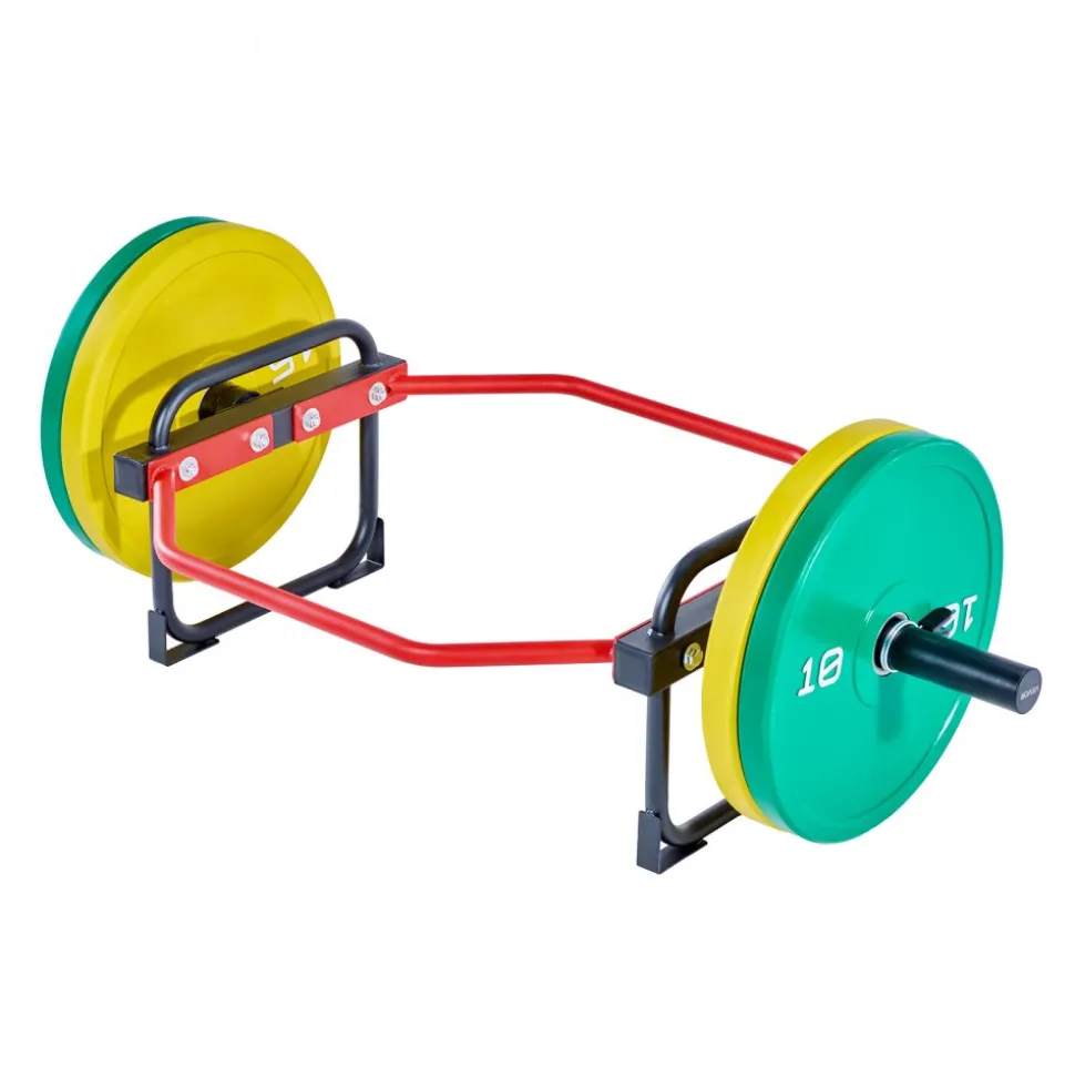 VEVOR Trap Bar Hex Bar, 2-Inch Hex Barbell, 500 LBS Capacity Shrug Bars, Weightlifting and Strength Training Equipment, Home Gym for Squats, Deadlifts, Shoulder Presses, Red