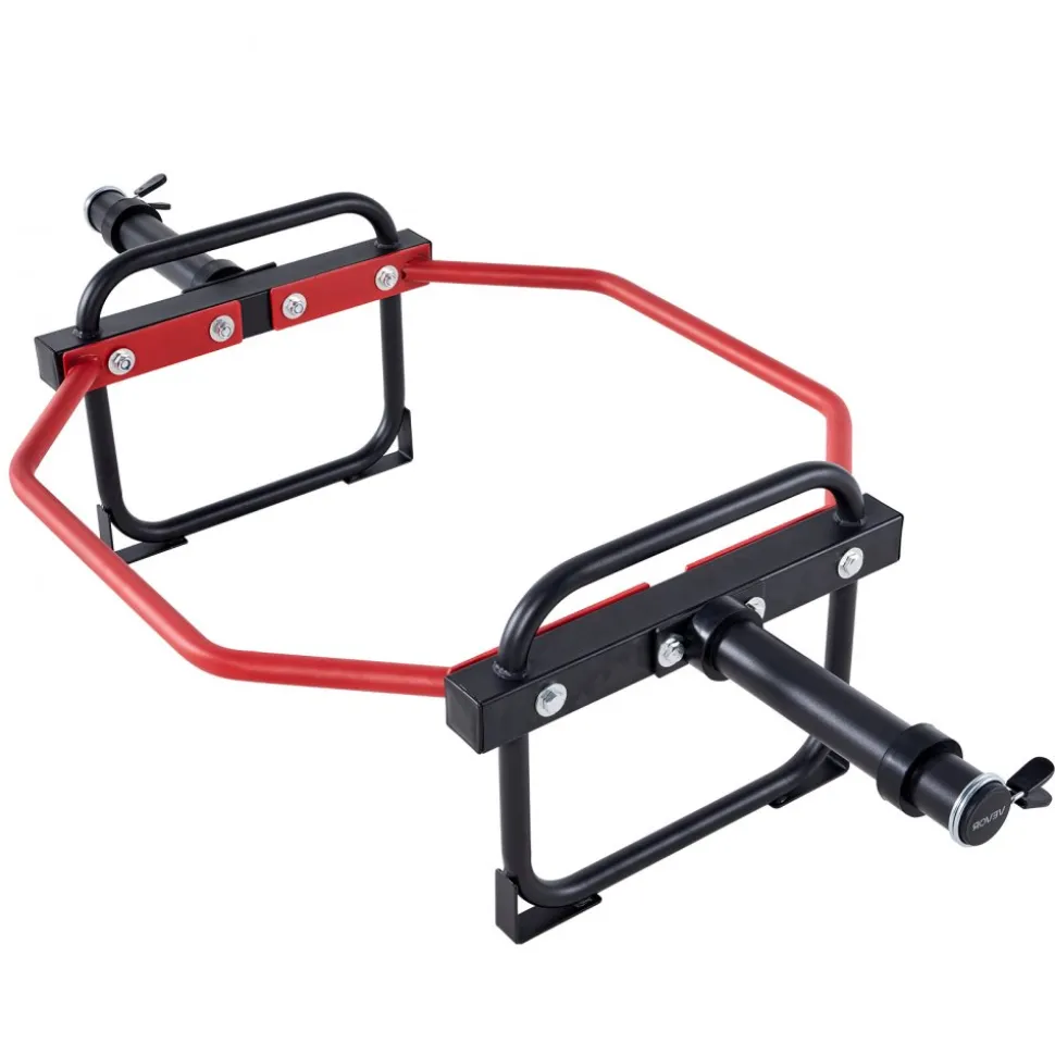 VEVOR Trap Bar Hex Bar, 2-Inch Hex Barbell, 500 LBS Capacity Shrug Bars, Weightlifting and Strength Training Equipment, Home Gym for Squats, Deadlifts, Shoulder Presses, Red