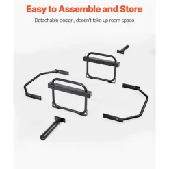 VEVOR Trap Bar Hex Bar, 2-Inch Hex Barbell, 500 LBS Capacity Shrug Bars, Weightlifting and Strength Training Equipment, Home Gym for Squats, Deadlifts, Shoulder Presses, Black
