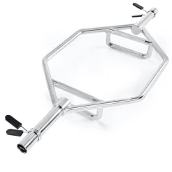 VEVOR Trap Bar Hex Bar, 2-Inch Hex Barbell, 800 LBS Capacity Shrug Bars with Knurled Grips, Weightlifting and Strength Training Equipment, Home Gym for Squats, Deadlifts, Shoulder Presses, Silver