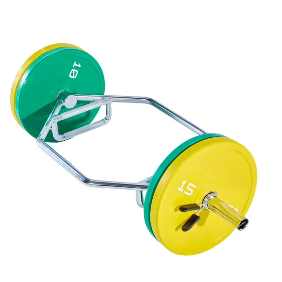 VEVOR Trap Bar Hex Bar, 2-Inch Hex Barbell, 800 LBS Capacity Shrug Bars with Knurled Grips, Weightlifting and Strength Training Equipment, Home Gym for Squats, Deadlifts, Shoulder Presses, Silver