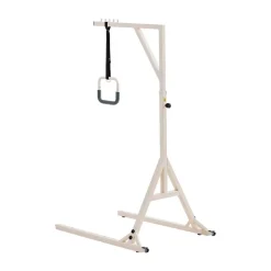 VEVOR Trapeze Bar for Bed Mobility, Height-Adjustable Bed Trapeze with 2 Casters, 350LBS Weight Capacity Heavy Duty Pull Up Trapeze Bar with Floor Stand for Elderly, Disabled, Bedridden Patients