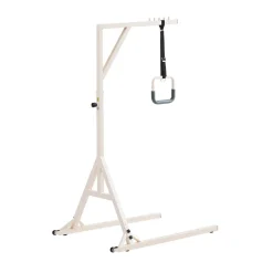 VEVOR Trapeze Bar for Bed Mobility, Height-Adjustable Bed Trapeze with 2 Casters, 350LBS Weight Capacity Heavy Duty Pull Up Trapeze Bar with Floor Stand for Elderly, Disabled, Bedridden Patients