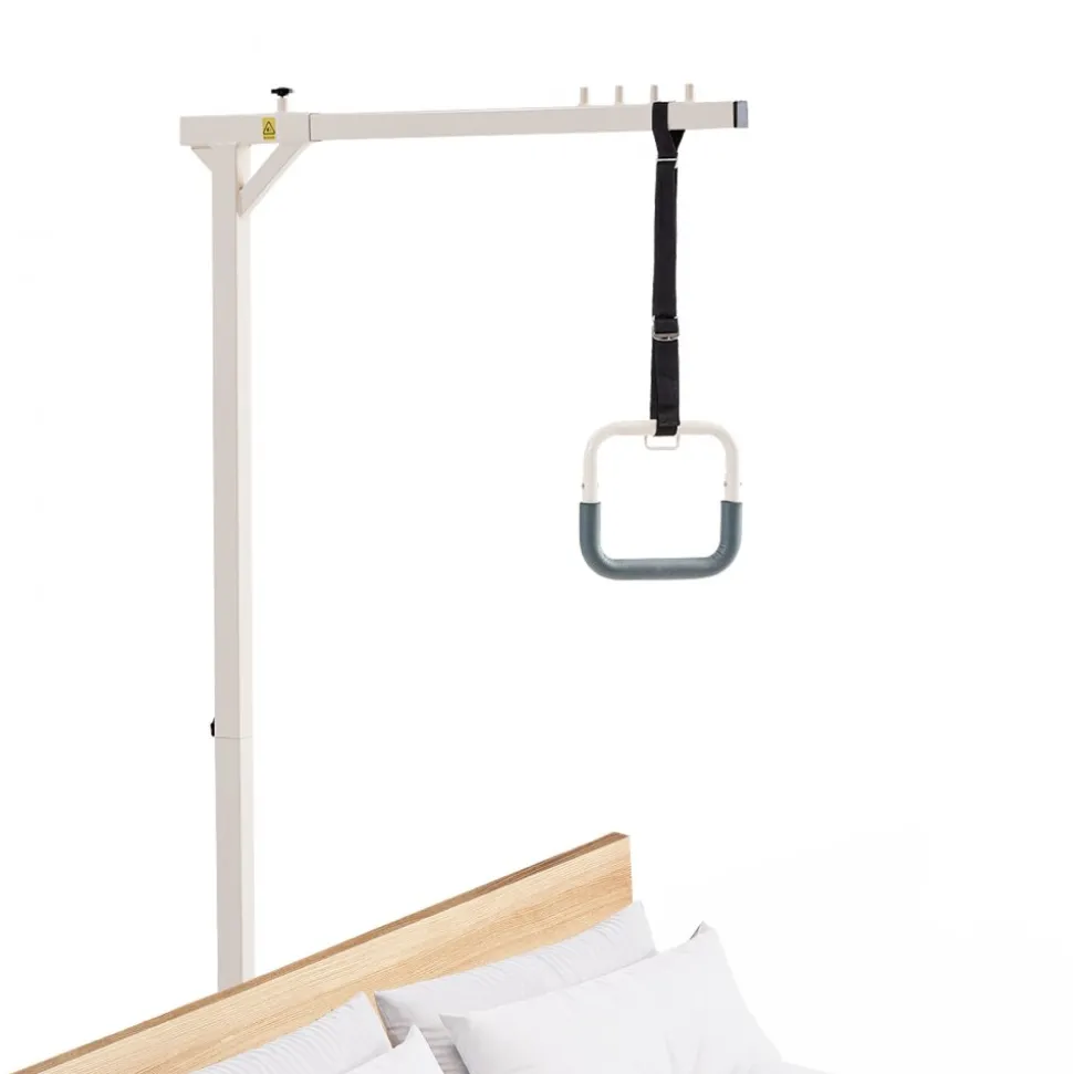 VEVOR Trapeze Bar for Bed Mobility, Heavy-Duty Steel Free Standing Trapeze Bar 250 LBS Weight Capacity, Hospital Bed Pull Up Assist for Elderly & Disabled, Ideal for Hospitals, Nursing Home, Home Care