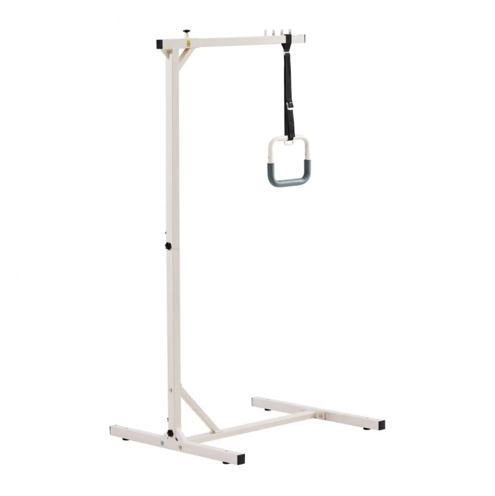 VEVOR Trapeze Bar for Bed Mobility, Heavy-Duty Steel Free Standing Trapeze Bar 250 LBS Weight Capacity, Hospital Bed Pull Up Assist for Elderly & Disabled, Ideal for Hospitals, Nursing Home, Home Care