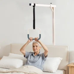 VEVOR Trapeze Bar for Bed Mobility, Heavy-Duty Steel Free Standing Trapeze Bar 250 LBS Weight Capacity, Hospital Bed Pull Up Assist for Elderly & Disabled, Ideal for Hospitals, Nursing Home, Home Care