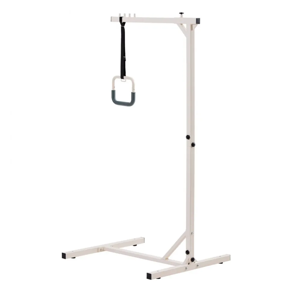 VEVOR Trapeze Bar for Bed Mobility, Heavy-Duty Steel Free Standing Trapeze Bar 250 LBS Weight Capacity, Hospital Bed Pull Up Assist for Elderly & Disabled, Ideal for Hospitals, Nursing Home, Home Care