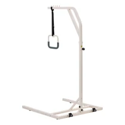 VEVOR Trapeze Bar for Bed Mobility, Height-Adjustable Free Standing Trapeze Bar with 2 Wheels, 300LBS Capacity Bed Pull Up Assist for Elderly Disabled, Ideal for Hospital, Nursing Home & Home Care