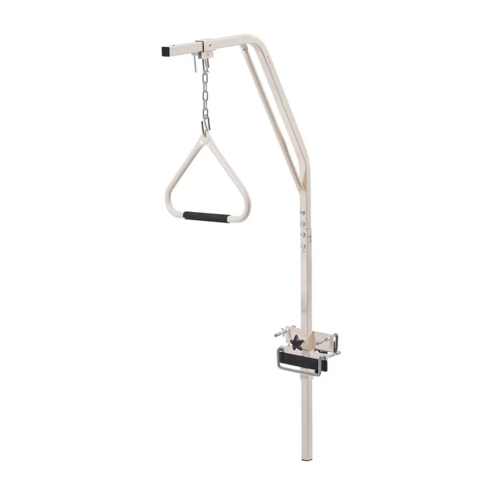 VEVOR Trapeze Bar for Bed Mobility, Medical Bed Trapeze with Clamps & Metal Chain, 250LBS Weight Capacity Bed Pull Up Assist for Elderly & Disabled, Ideal for Home Care, Hospitals, Nursing Homes