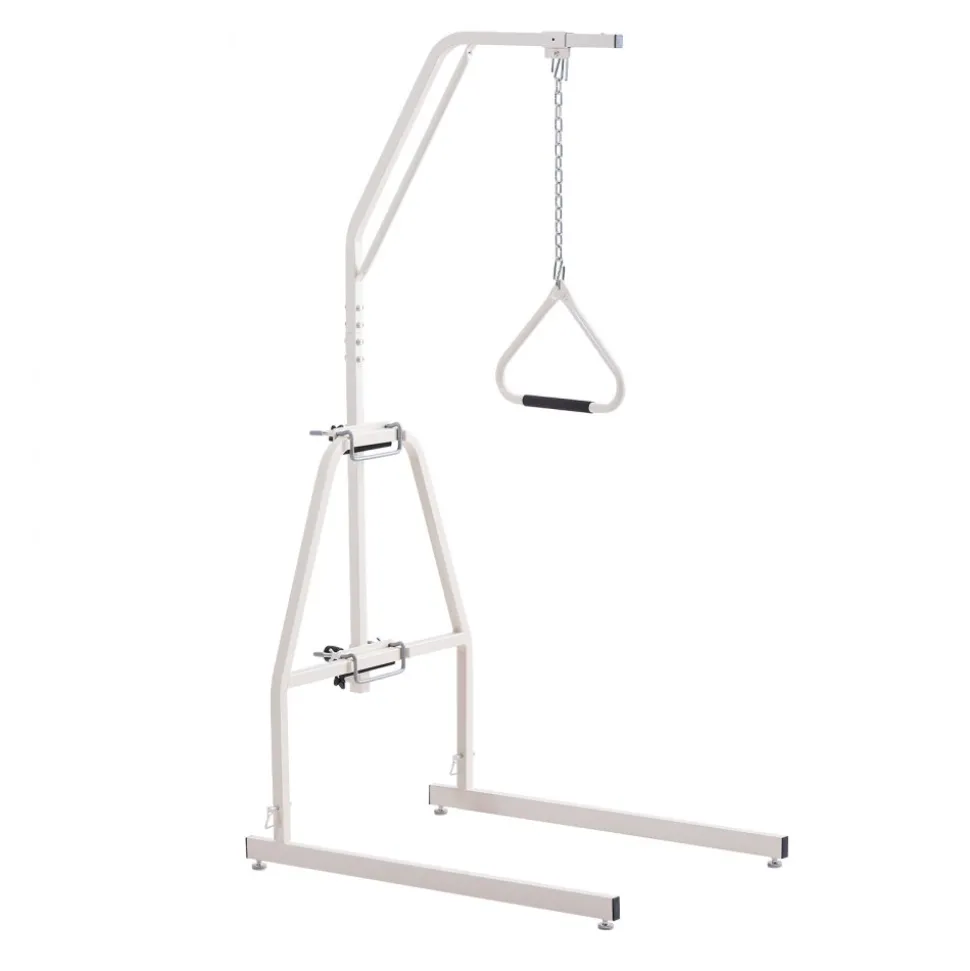 VEVOR Trapeze Bar for Bed Mobility, Bed Trapeze with Clamps and Floor Stand, 250LBS Weight Capacity Bed Pull Up Assist for Elderly, Patients & Disabled, Suitable for Home Care, Hospital, Nursing Home
