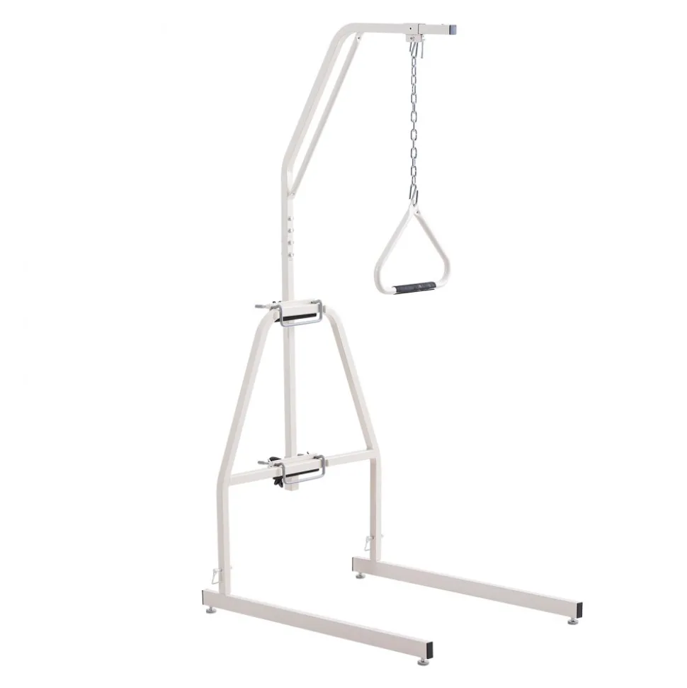 VEVOR Trapeze Bar for Bed Mobility, Bed Trapeze with Clamps and Floor Stand, 250LBS Weight Capacity Bed Pull Up Assist for Elderly, Patients & Disabled, Suitable for Home Care, Hospital, Nursing Home