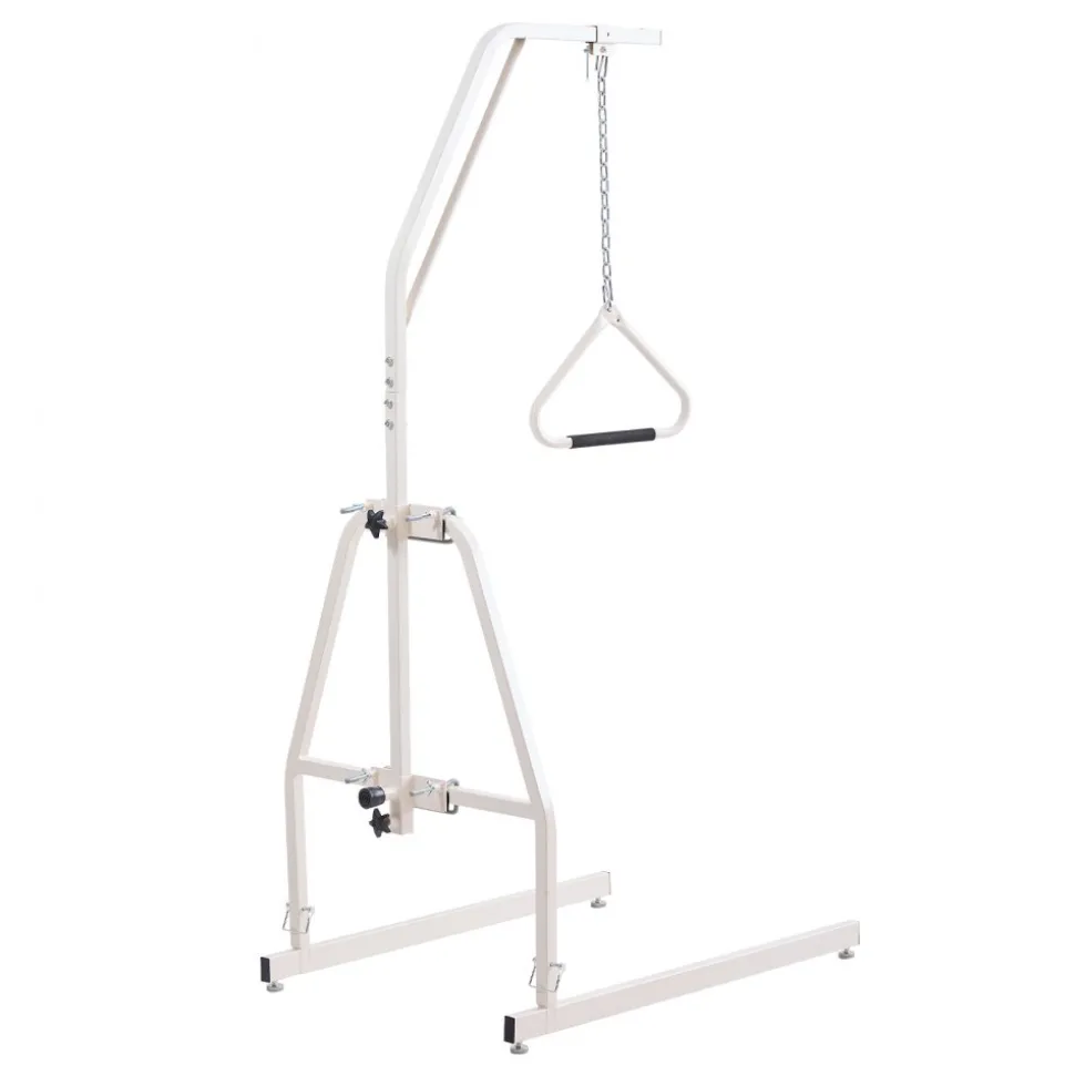 VEVOR Trapeze Bar for Bed Mobility, Bed Trapeze with Clamps and Floor Stand, 250LBS Weight Capacity Bed Pull Up Assist for Elderly, Patients & Disabled, Suitable for Home Care, Hospital, Nursing Home