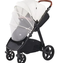 VEVOR Travel System Stroller with Infant Bassinet, 2-in-1 Baby Cradle Stroller Combo, Reversible Seat, Easy One-button Folding, EVA Tires with Brake Aluminum Stroller Carseat Combo Set (White)