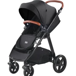 VEVOR Travel System Stroller with Infant Bassinet, 2-in-1 Baby Cradle Stroller Combo, Reversible Seat, Easy One-button Folding, EVA Tires with Brake Aluminum Stroller Carseat Combo Set (Black)
