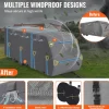 VEVOR Travel Trailer Cover, 24-27 ft RV Cover, 4-Layer Non-Woven Fabric Camper Cover, Waterproof, Windproof and Rip-Stop Class A RV Cover, with Storage Bag, Repair Patches, Straps and Tire Covers