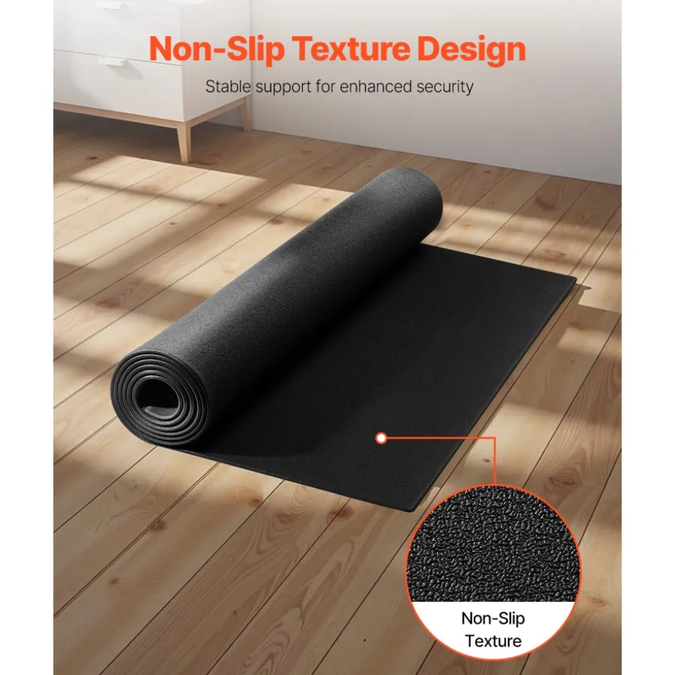 VEVOR Treadmill Mat for Carpet Floor, 23.62" x 51.18" x 0.16" Exercise Equipment Mat for Elliptical and Walking Pad, High Density PVC Floor Protector, Waterproof and Non-slip for Home Gym