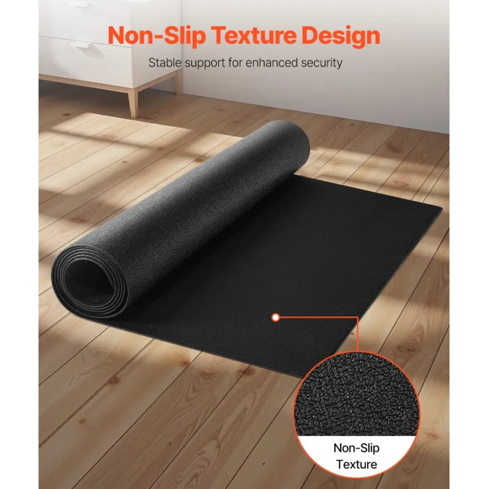 VEVOR Treadmill Mat for Carpet Floor, 35.5" x 78.7" x 0.16" Exercise Equipment Mat for Treadmills, Elliptical, Rowing Machine, High Density PVC Floor Protector, Waterproof and Non-slip for Home Gym